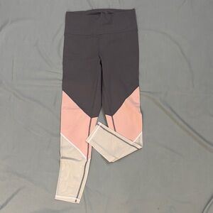 Gray and Pink Colorblock Leggings